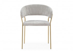 Стул на металлокаркасе Kamelia 1 light gray fabric / gold в Глазове - glazov.ok-mebel.com | фото 3