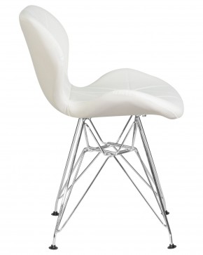 Стул обеденный DOBRIN BUTTERFLY CHROME, ножки хром, цвет белый в Глазове - glazov.ok-mebel.com | фото 3