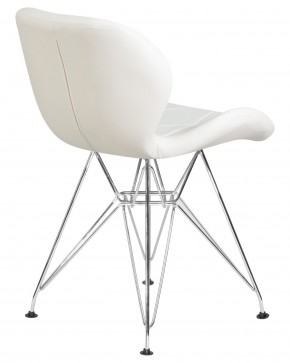 Стул обеденный DOBRIN BUTTERFLY CHROME, ножки хром, цвет белый в Глазове - glazov.ok-mebel.com | фото 4