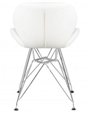 Стул обеденный DOBRIN BUTTERFLY CHROME, ножки хром, цвет белый в Глазове - glazov.ok-mebel.com | фото 5