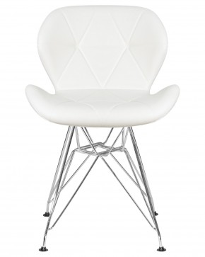 Стул обеденный DOBRIN BUTTERFLY CHROME, ножки хром, цвет белый в Глазове - glazov.ok-mebel.com | фото 6