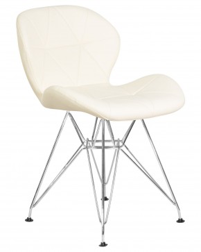 Стул обеденный DOBRIN BUTTERFLY CHROME, ножки хром, цвет кремовый в Глазове - glazov.ok-mebel.com | фото 2