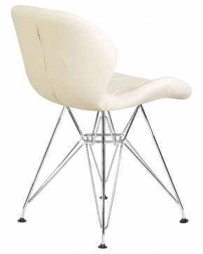 Стул обеденный DOBRIN BUTTERFLY CHROME, ножки хром, цвет кремовый в Глазове - glazov.ok-mebel.com | фото 4