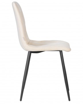 Стул обеденный DOBRIN CHILLY ROMBO, Бежевый Simple 44, основание черный в Глазове - glazov.ok-mebel.com | фото 3