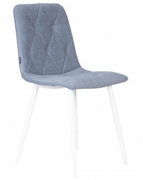 Стул обеденный DOBRIN CHILLY ROMBO, Серо-голубой Simple 26, основание белый в Глазове - glazov.ok-mebel.com | фото 2