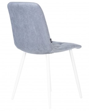Стул обеденный DOBRIN CHILLY ROMBO, Серо-голубой Simple 26, основание белый в Глазове - glazov.ok-mebel.com | фото 4