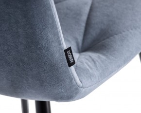 Стул обеденный DOBRIN CHILLY ROMBO, Серо-голубой Simple 26, основание черное в Глазове - glazov.ok-mebel.com | фото 7