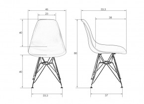 Стул обеденный DOBRIN DSR CASPER, ножки хром, цвет прозрачный в Глазове - glazov.ok-mebel.com | фото 11