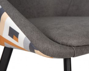 Стул обеденный DOBRIN MARKUS, ЭМАЛЬ ЧЕРНЫЙ МУАР ткань Candy Graphite+Escada Ochre в Глазове - glazov.ok-mebel.com | фото 7