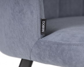 Стул обеденный DOBRIN NAOMI, ЭМАЛЬ ЧЕРНЫЙ МУАР велюр Catania Steel в Глазове - glazov.ok-mebel.com | фото 7