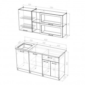 ТАТЬЯНА Кухонный гарнитур Стандарт (1600 мм ) в Глазове - glazov.ok-mebel.com | фото 2