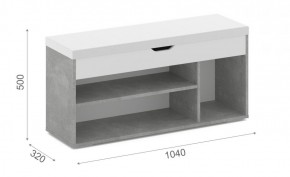 Тумба для обуви Аризона с нишей Ателье светлый/Белый (Вайт) в Глазове - glazov.ok-mebel.com | фото 2