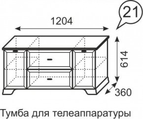 Тумба для телеаппаратуры Венеция 21 бодега в Глазове - glazov.ok-mebel.com | фото 3