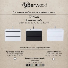 Тумба под раковину Uperwood Tanos 70 см, подвесная, белая/графит в Глазове - glazov.ok-mebel.com | фото 10