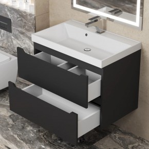 Тумба под раковину Uperwood Tanos 70 см, подвесная, черная матовая в Глазове - glazov.ok-mebel.com | фото 2