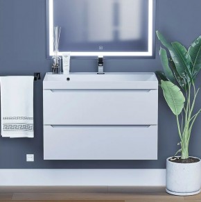 Тумба под раковину Uperwood Tanos 80 см, подвесная, белая матовая в Глазове - glazov.ok-mebel.com | фото