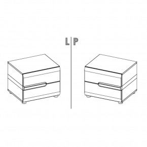 Тумба прикроватная 2S/TYP 96, LINATE ,цвет белый/сонома трюфель в Глазове - glazov.ok-mebel.com | фото 4