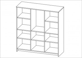 Тумба СИРИУС трехдверная с одним ящиком, цвет белый в Глазове - glazov.ok-mebel.com | фото 3