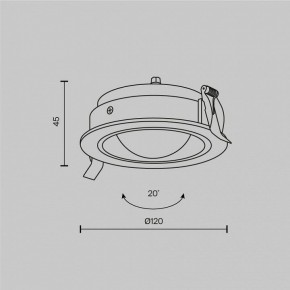Встраиваемый светильник Maytoni Lens DL105-12W3K-B в Глазове - glazov.ok-mebel.com | фото 9