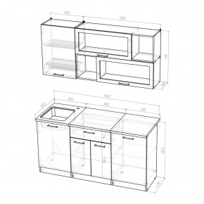 ЯНА Кухонный гарнитур Стандарт (1600 мм) в Глазове - glazov.ok-mebel.com | фото 2