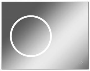 Зеркало Eclipse 90 black с подсветкой Sansa (SE1031Z) в Глазове - glazov.ok-mebel.com | фото 1