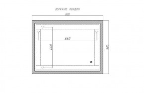 Зеркало Лондон 800х600 с подсветкой Домино (GL7019Z) в Глазове - glazov.ok-mebel.com | фото 8